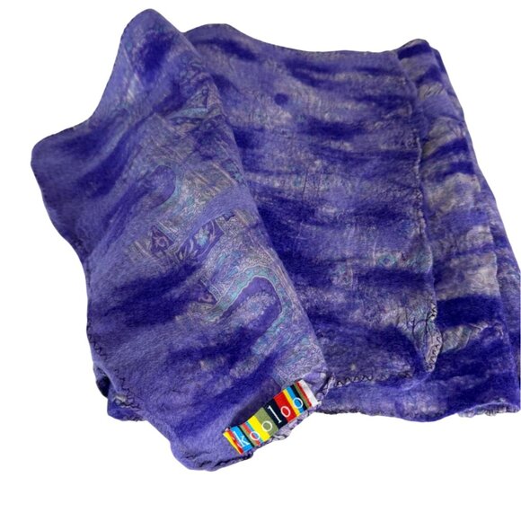 Kooloo Felted Hidden Temple Scarf Purple VTG 80s Tie Dye Everyday Casual Zoom in - Picture 6 of 8